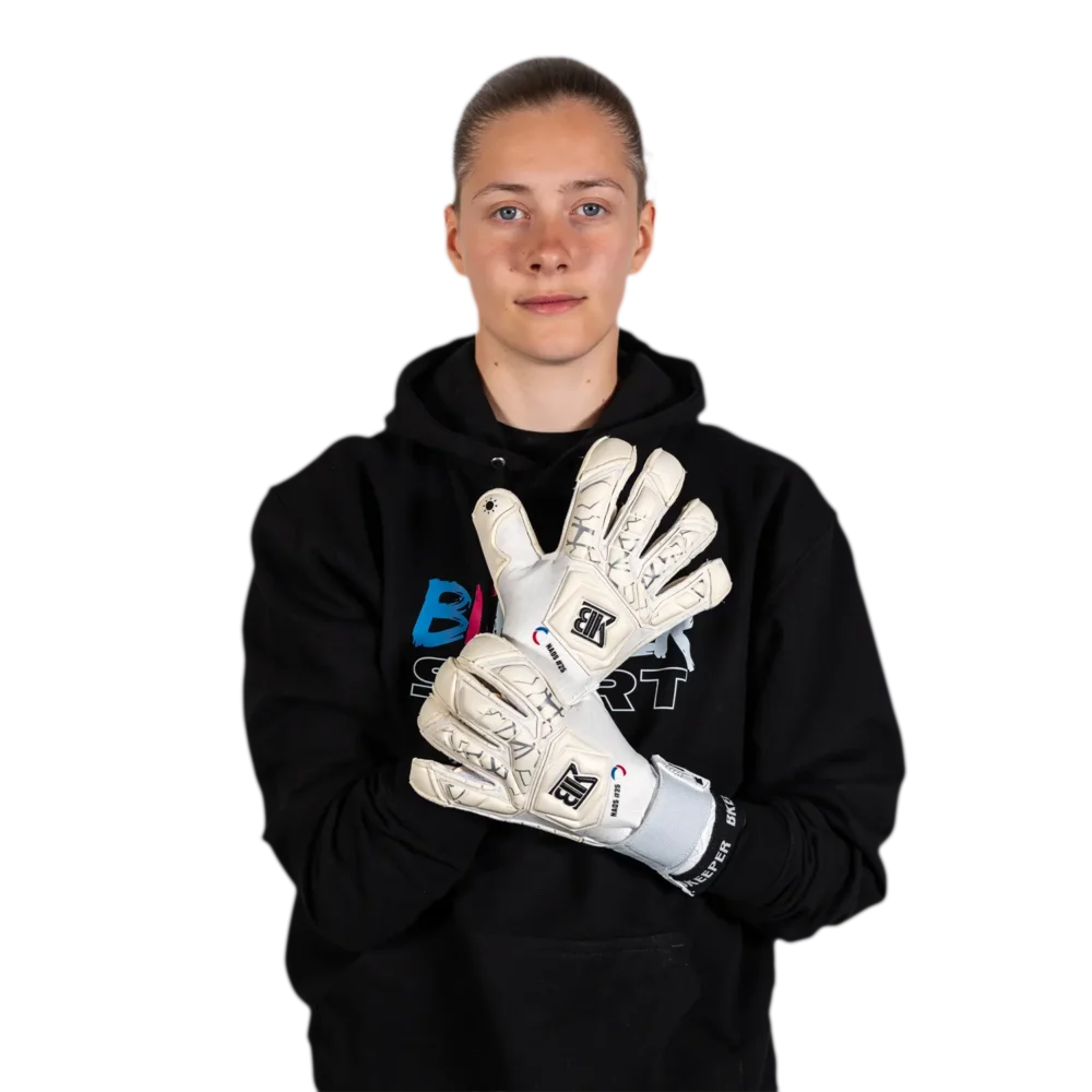 Bkeeper NAOS #25 White Goalkeeper Gloves (Adult)