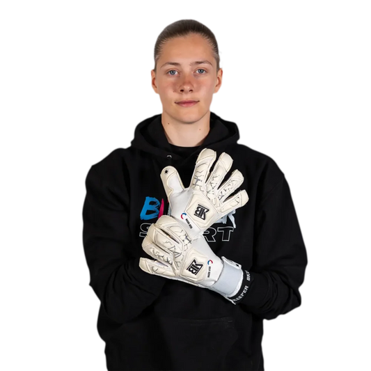 Bkeeper NAOS #25 White Goalkeeper Gloves (Adult)