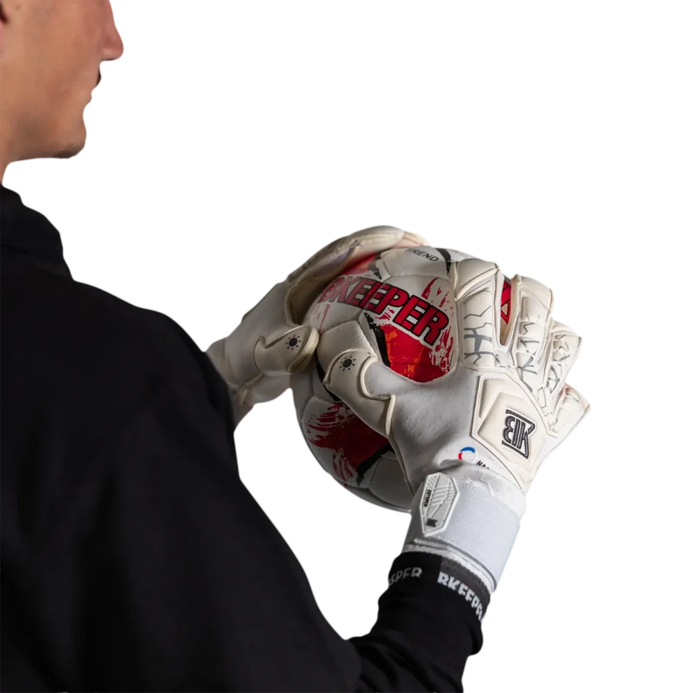 Bkeeper NAOS #25 White Goalkeeper Gloves (Adult)