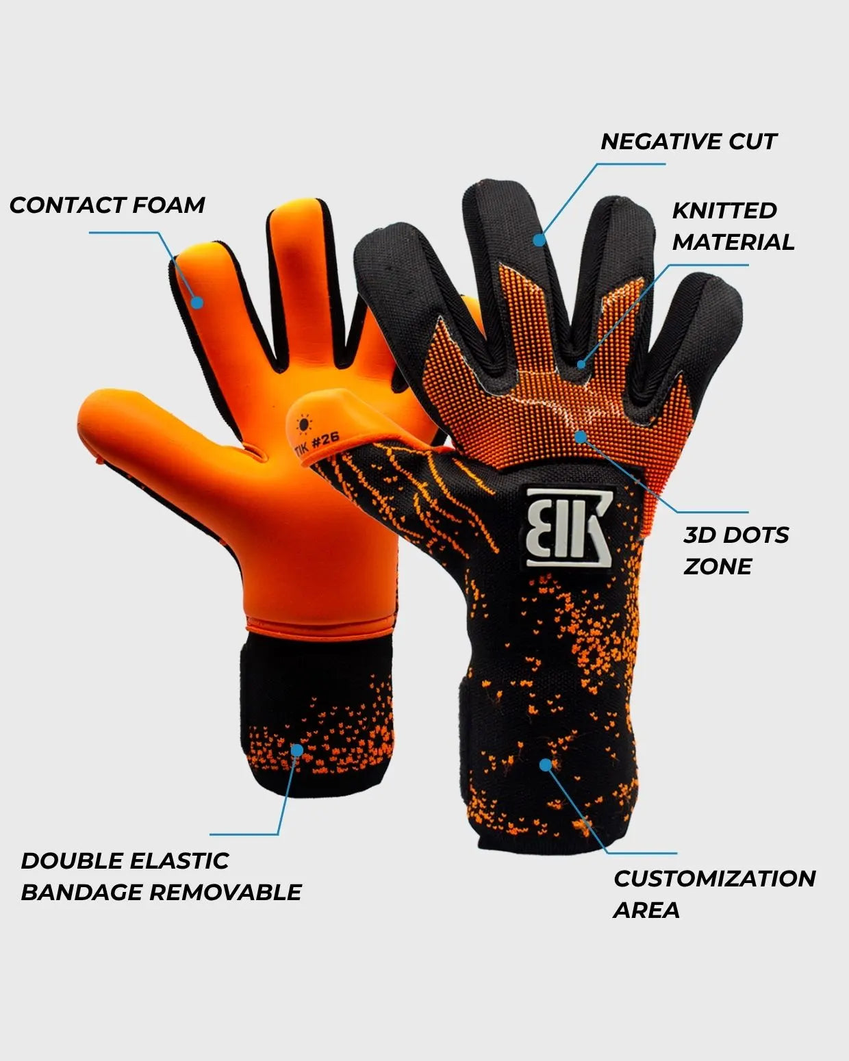 ATIK #26 Orange (BKeeper) – Goalkeeper Gloves