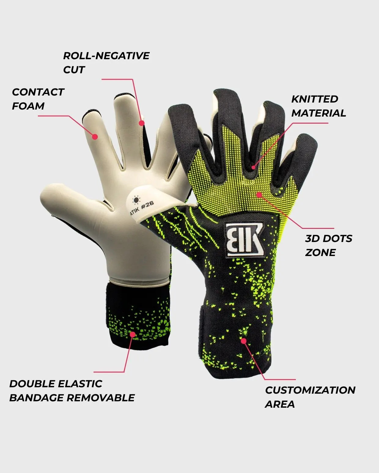 ATIK #26 Yellow (BKeeper) – Goalkeeper Gloves