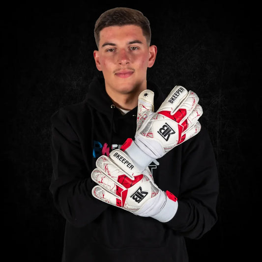 Bkeeper GALACTIC #25 White Goalkeeper Gloves (Adult)