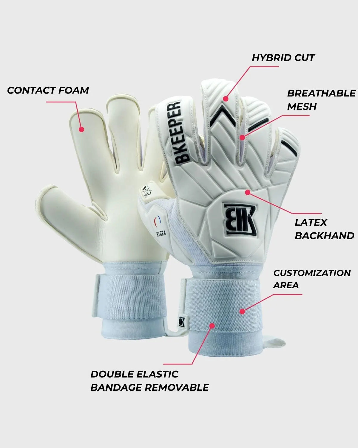 Bkeeper HYDRA White Junior Gloves