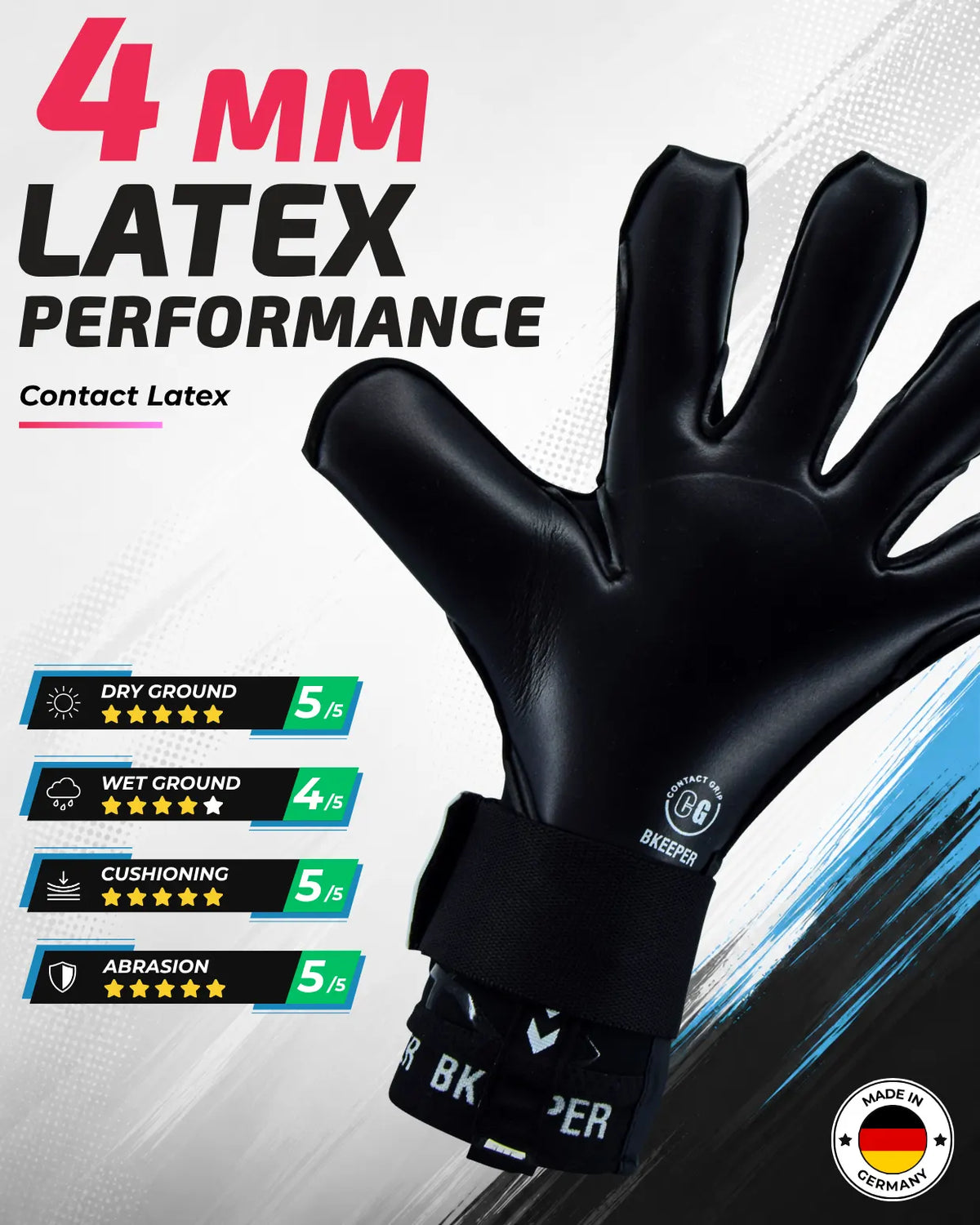 Bkeeper NAOS #25 Black Goalkeeper Gloves (Adult)