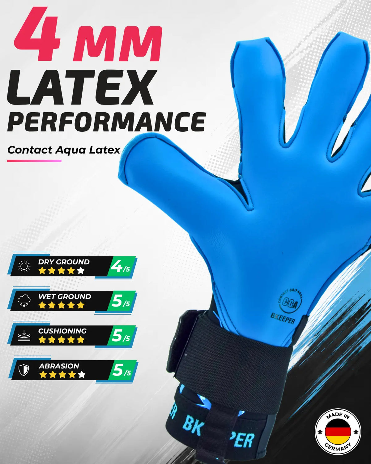 Bkeeper NAOS #26 Aqua Goalkeeper Gloves (Adult)