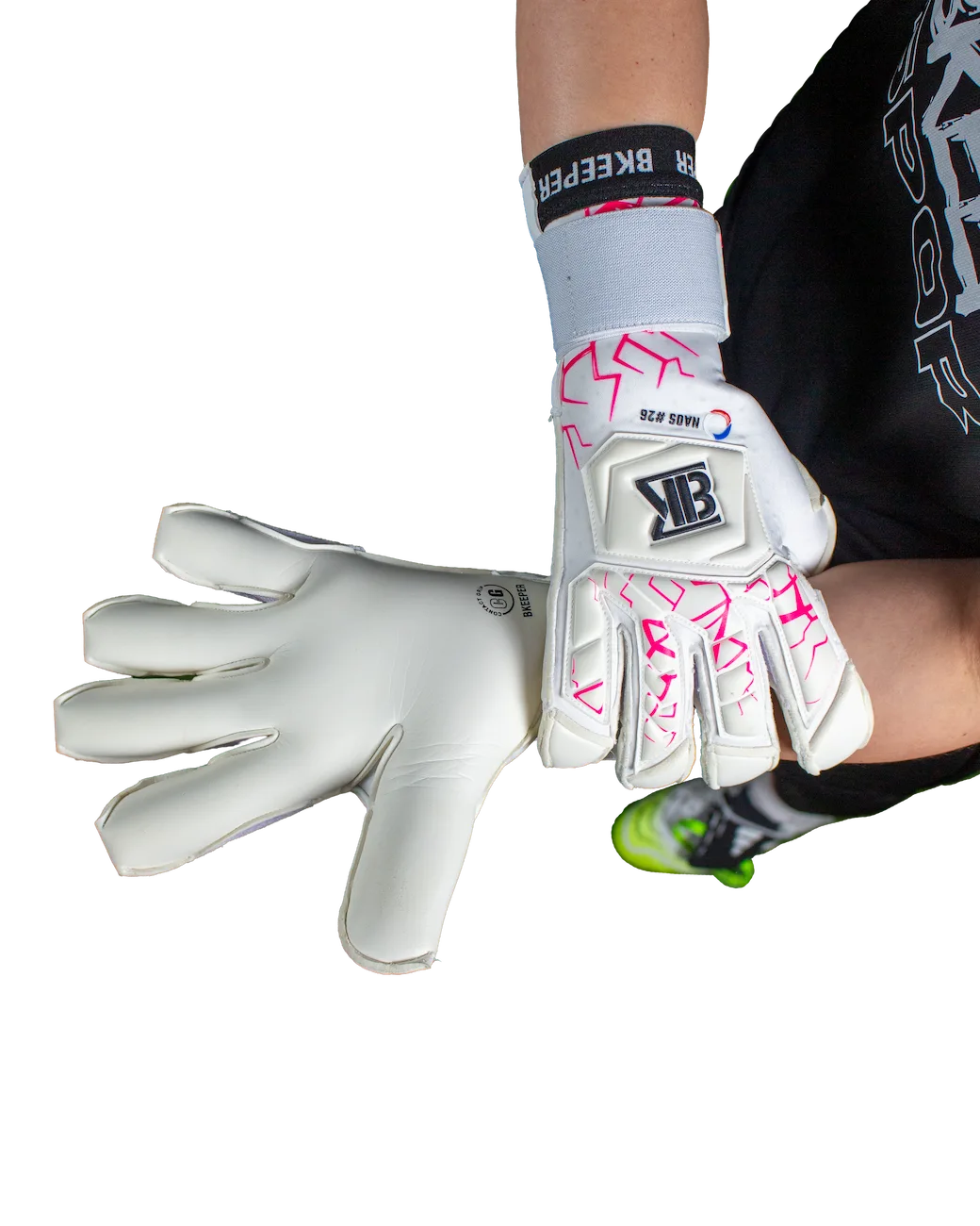 Bkeeper NAOS #26 Pink Goalkeeper Gloves (Adult)