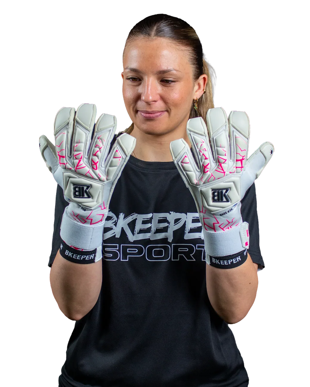 Bkeeper NAOS #26 Pink Goalkeeper Gloves (Adult)
