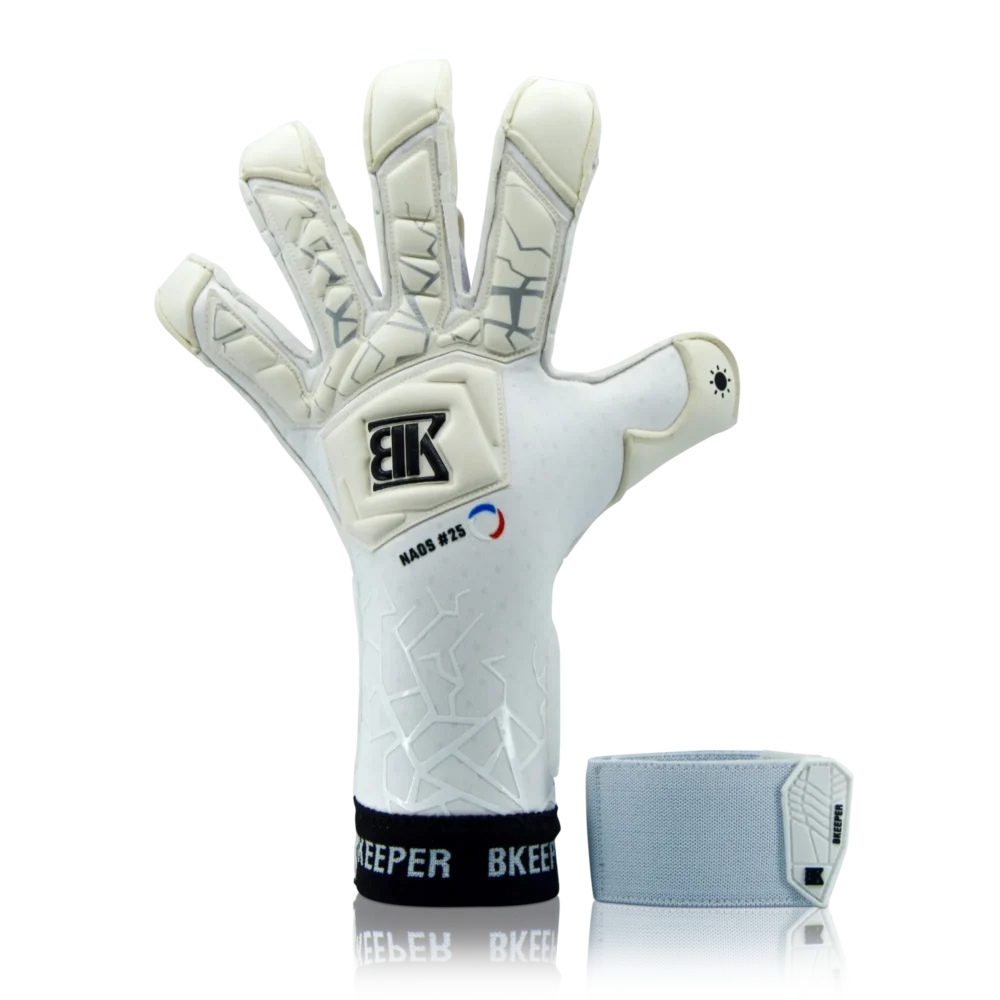 Bkeeper NAOS #25 White Goalkeeper Gloves (Adult)