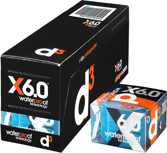 d3 X6.0 Waterproof Kinesiology Tape | 50mm x 6m