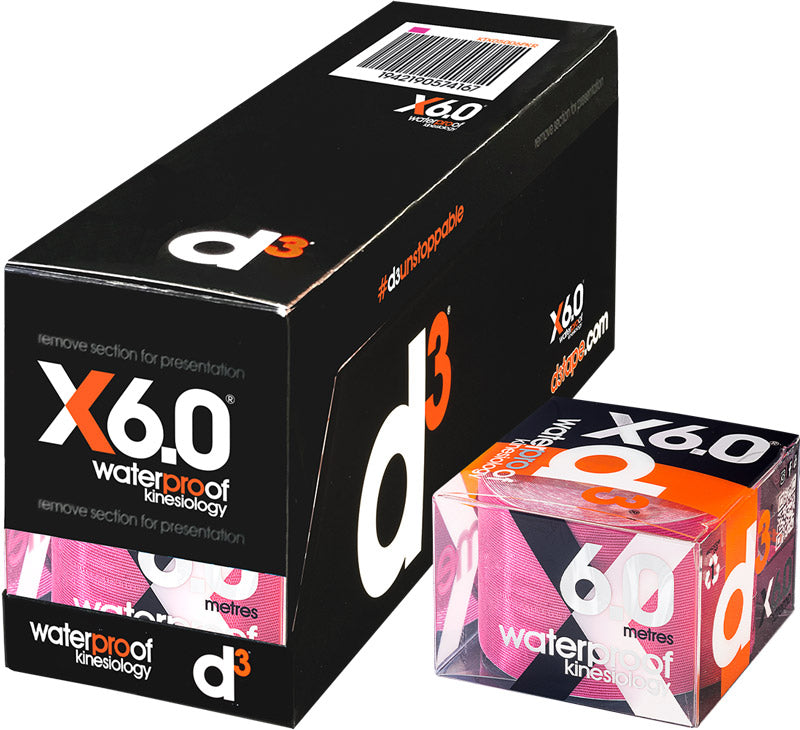 d3 X6.0 Waterproof Kinesiology Tape | 50mm x 6m